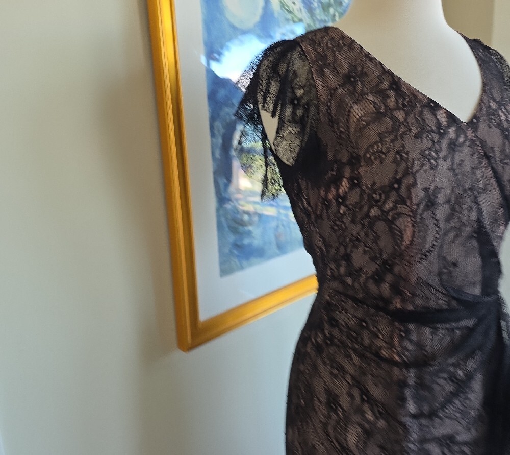 💙Yoana Baraschi Black Lace Overlay Dress - Picture 6 of 15